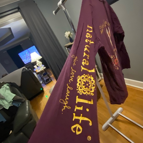 Natural Life Deep Purple Long Sleeve Top - Picture 3 of 4